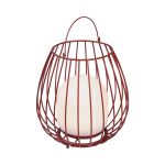 Nordlux Table Lamp Jim To-Go Portable Battery Red 3W 300lm - 827 Extra Warm White | 3-Step Dimmable 