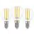 Multipack 3x Eglo LED Ball E14 Filament Clear 21W 806lm - 827 Extra Warm White | Replaces 60W